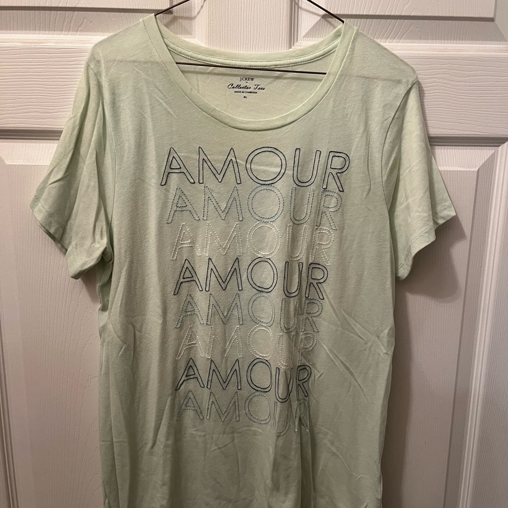 J.Crew embroidered Amour tee